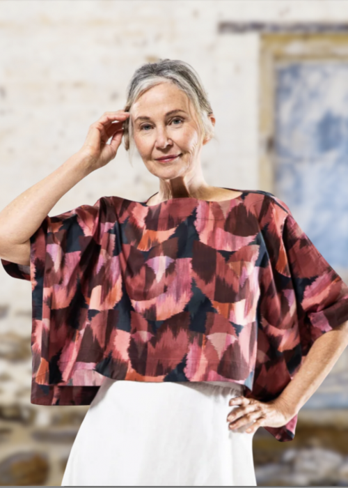 Eva's Sunday | Tommy Top | Ikat Tulip | Liberty Tana Lawn